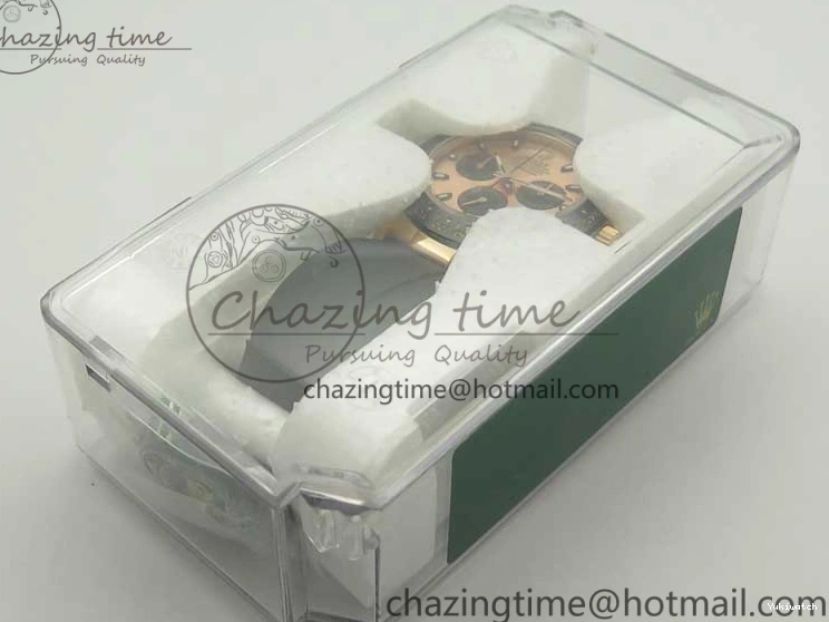 On Daytona Gold Black Super Clone Best Dial 116515 Edition 1:1 Rubber A4130 Strap Rose V2 ARF 1229